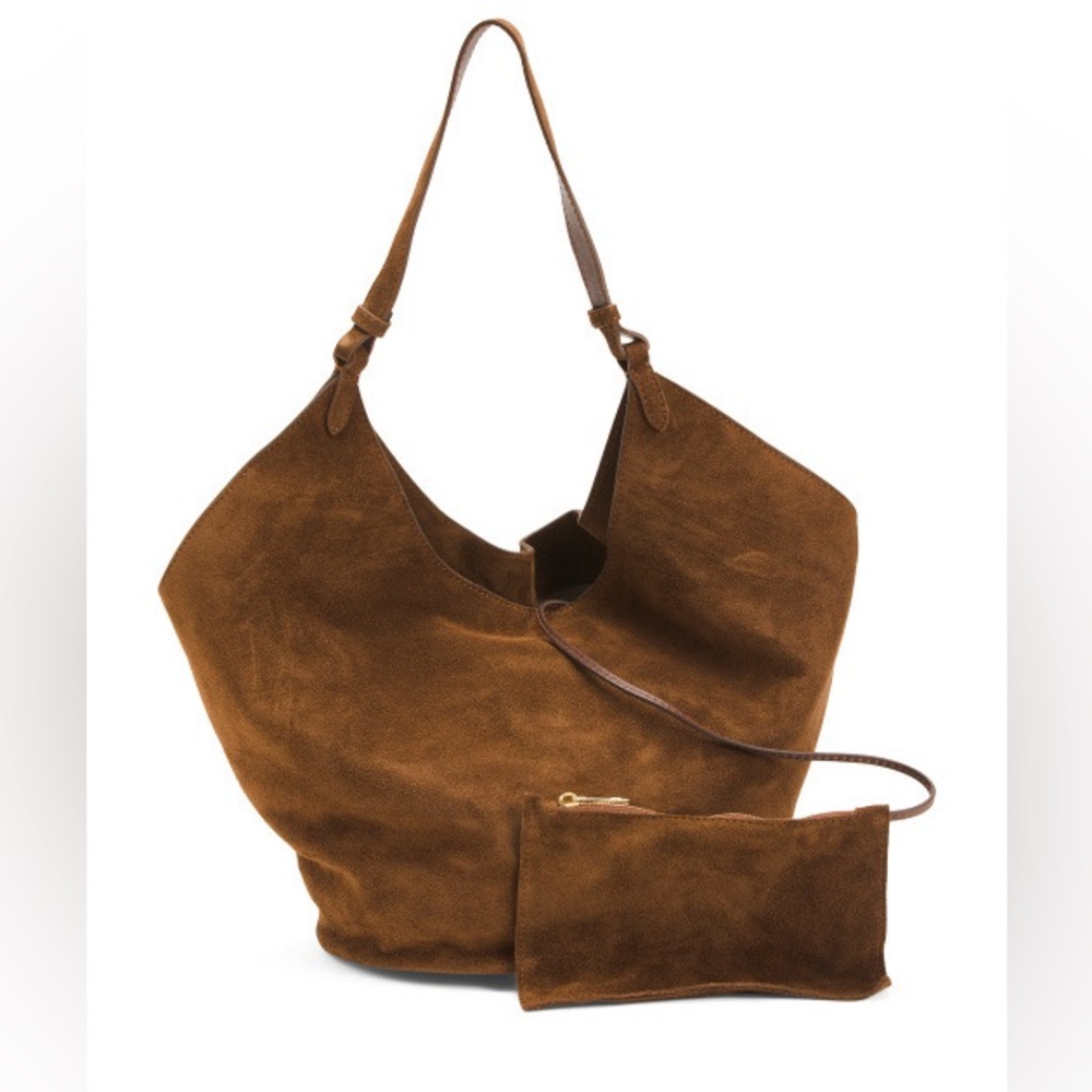 VIOLA CASTELLANI Viral Chocolate Brown Milano Suede Hobo Bag Made …